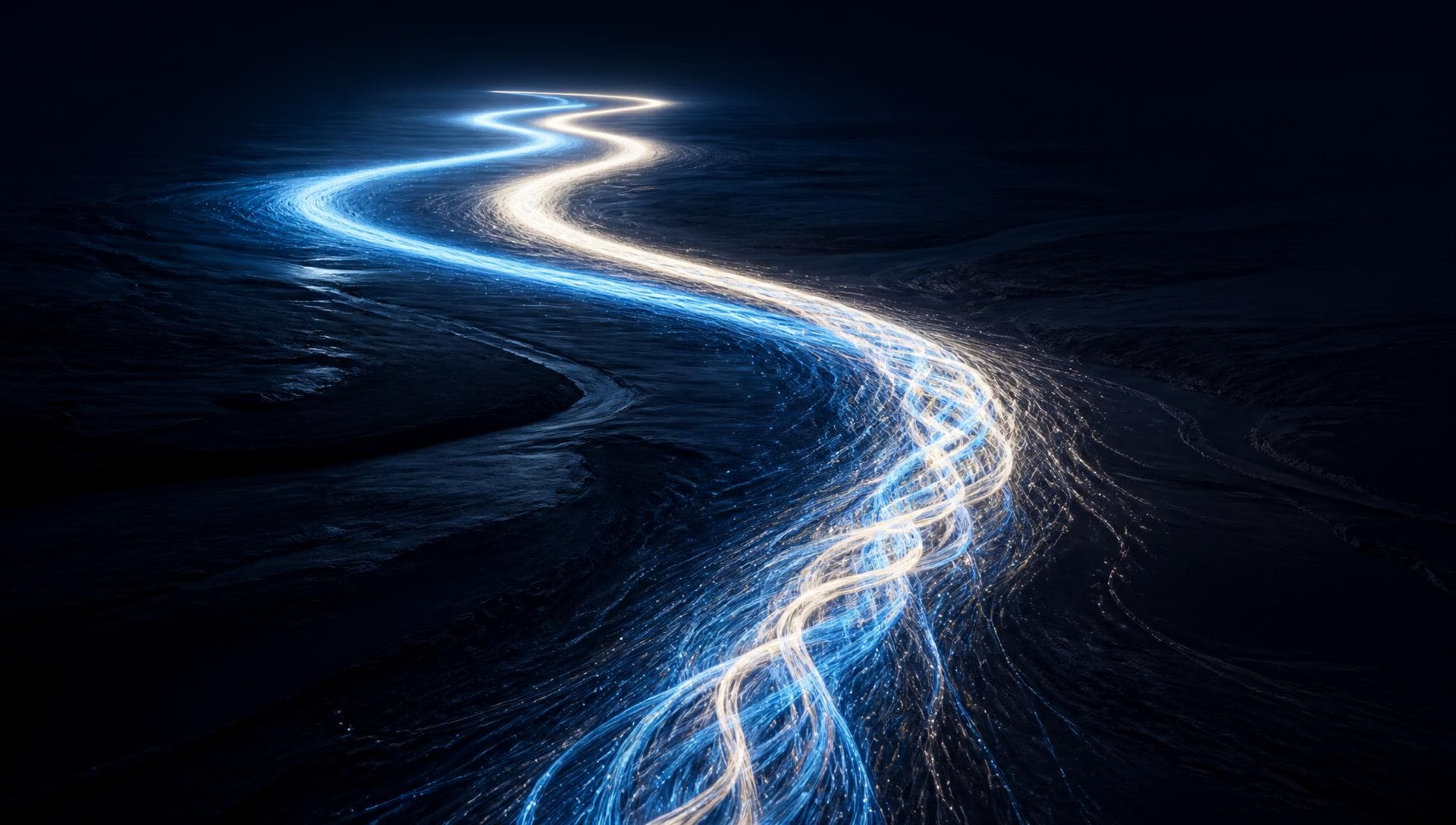 Deux rivières de lumière qui convergent — les écosystèmes OpenAI et Anthropic